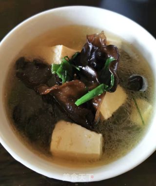豆腐黑木耳素汤的做法步骤：5
