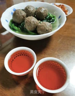 牛肉丸茼蒿的做法步骤：8