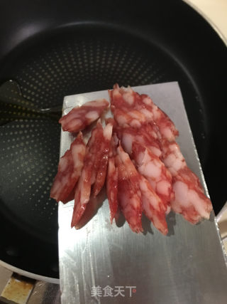 菜花炒腊肠的做法步骤：4