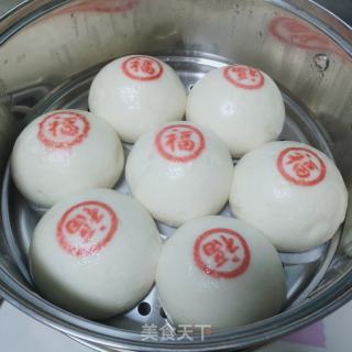 福字馒头的做法步骤：7