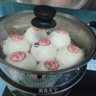 福字馒头的做法步骤：6