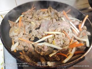 孜然家常炒牛肉的做法步骤：5