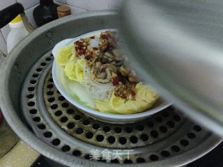 蒜蓉白菜粉丝蒸扇贝的做法步骤：8