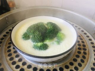 西兰花蒸蛋羹的做法步骤：4
