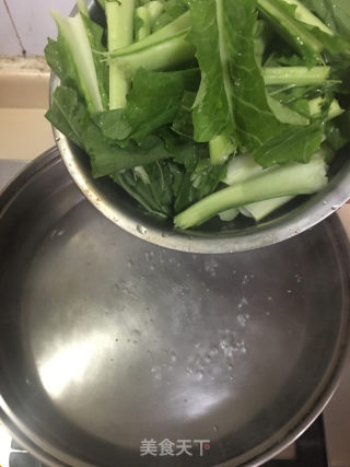 鸡汤浸迟菜心的做法步骤：3