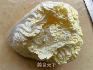 红油拌白菜芯的做法步骤：1