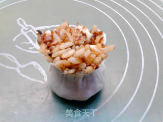 饺子皮版腊肉蘑菇烧麦的做法步骤：17