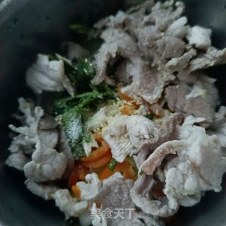 精肉拌包菜心的做法步骤：10