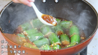青椒酿肉的做法步骤：7