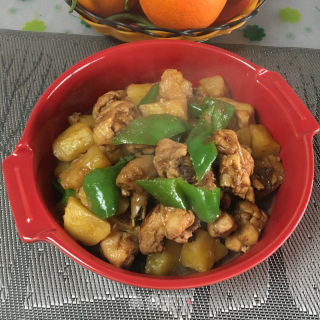青椒土豆烧鸡腿的做法步骤：10