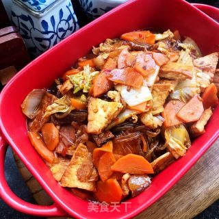 白菜粉条炖腊肉的做法步骤：14