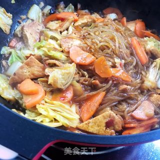 白菜粉条炖腊肉的做法步骤：12