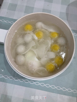 山药鸡蛋汤圆糖水的做法步骤：6