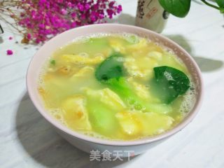 油菜鸡蛋汤的做法步骤：5