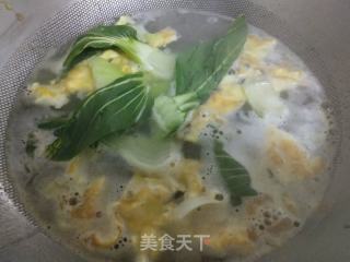 油菜鸡蛋汤的做法步骤：4