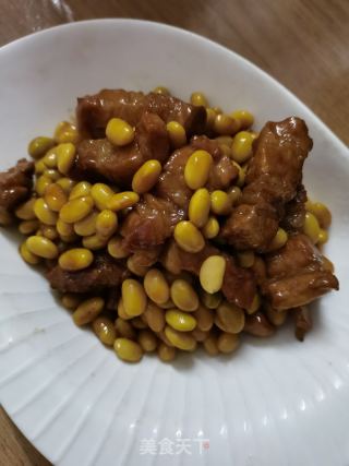 五花肉烧毛豆的做法步骤：10