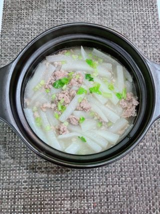 白萝卜肉沫煲的做法步骤：12