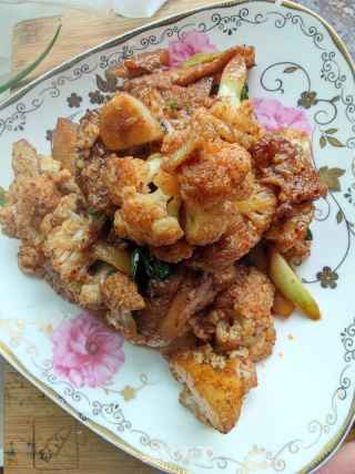五花肉焖花菜的做法步骤：12