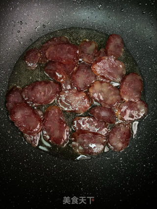 荷兰豆炒腊肠的做法步骤：4