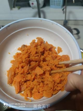 拉丝红薯芝士饼的做法步骤：3