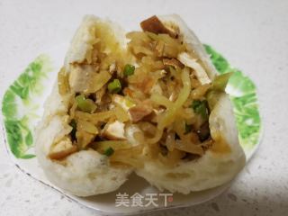 白萝卜油炸豆腐馅包子的做法步骤：14