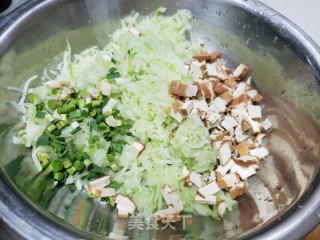 白萝卜油炸豆腐馅包子的做法步骤：4