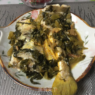 酸菜烧黄花鱼的做法步骤：7