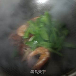 “腊味”辣肠大虾炒芸豆的做法步骤：13