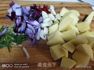 土豆洋葱焖鸡的做法步骤：1