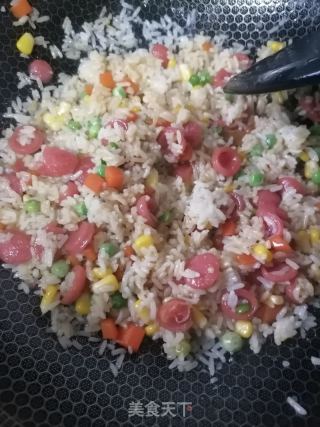食蔬炒饭的做法步骤：5