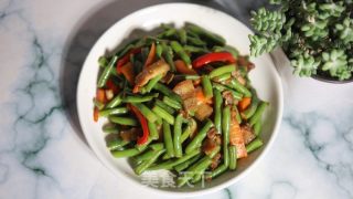 五花肉炒四季豆的做法步骤：9