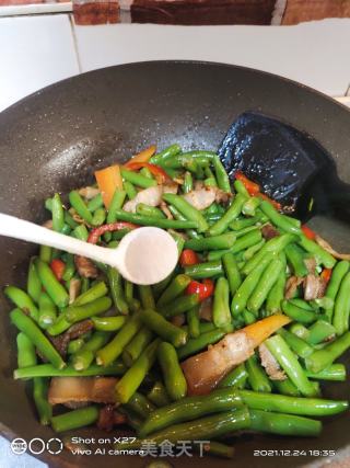 五花肉炒四季豆的做法步骤：7