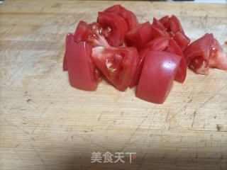 白玉菇番茄炒鸡蛋的做法步骤：1