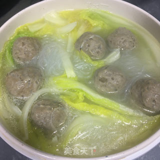 肉丸粉丝白菜煲的做法步骤：9