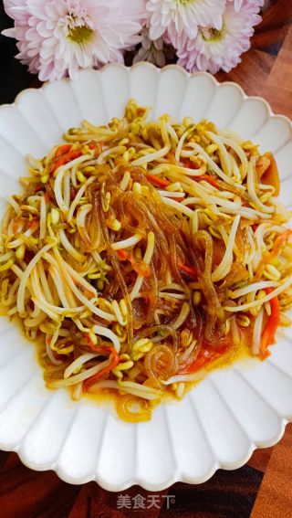 粉丝炒绿豆芽的做法步骤：10