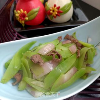 莴苣炒鹿心的做法步骤：16