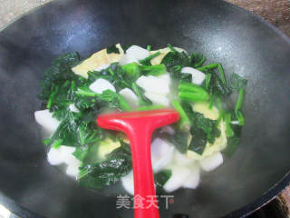 蛋饺菠菜年糕的做法步骤：10