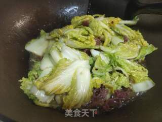 香肠炒娃娃菜的做法步骤：7