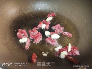 香肠炒娃娃菜的做法步骤：4