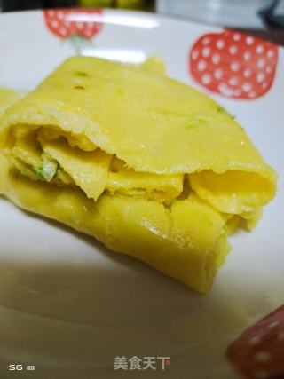 三分钟快速早餐-香葱鸡蛋饼的做法步骤：13