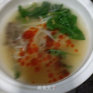 菠菜护心肉螺蛳粉的做法步骤：13
