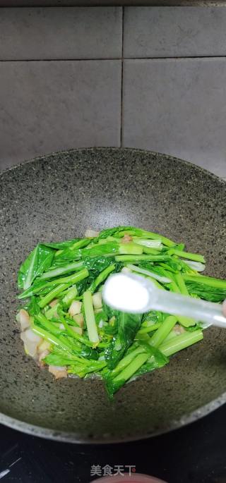 炒菜心的做法步骤：6