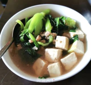 肉末豆腐青菜汤的做法步骤：10