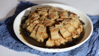 快速版梅干菜蒸扣肉的做法步骤：8