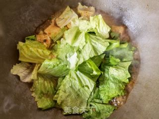豆腐泡烩生菜的做法步骤：9