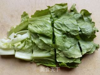 豆腐泡烩生菜的做法步骤：2