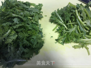 香干炒茼蒿的做法步骤：1