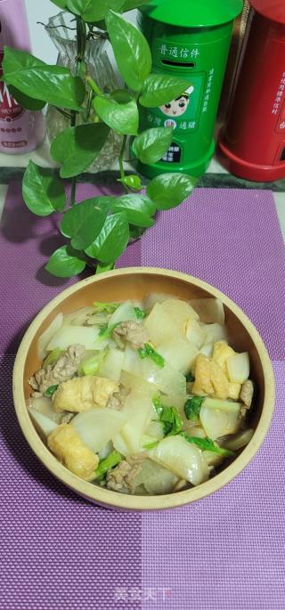 肉片油豆腐烧白萝卜的做法步骤：13