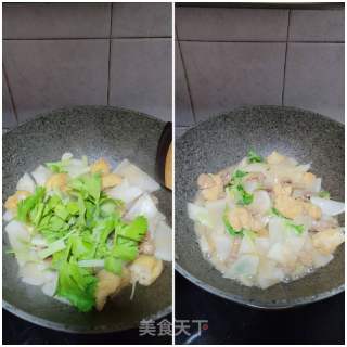肉片油豆腐烧白萝卜的做法步骤：11
