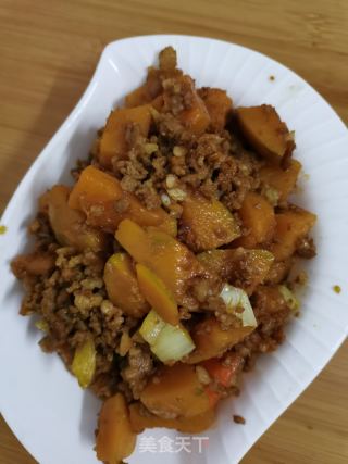 肉末焖南瓜的做法步骤：12